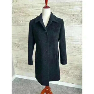 Worthington Black Longline Wool Coat Size SP